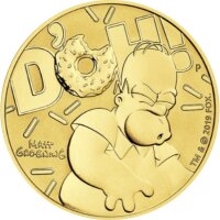 Tuvalu Die Simpsons - 2020 Homer Simpson 1 oz Gold