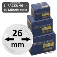 Ø 26 mm Münzkapseln Lindner 1 Pack = 10...