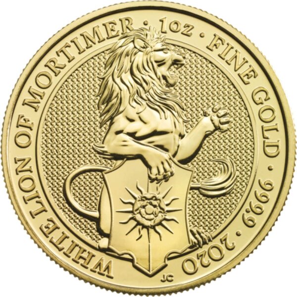 UK The Queen´s Beasts 8. Ausgabe 2020 White Lion 1 oz Gold