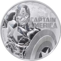 Tuvalu Marvel 6. Ausgabe 2019 Captain America 1 oz Silber
