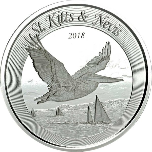EC 8 2. Ausgabe 2018 St. Kitts & Nevis Pelikan 1 oz Silber
