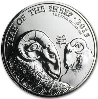UK Lunar 2015 Jahr des Schafes (Ziege) 1 oz Silber