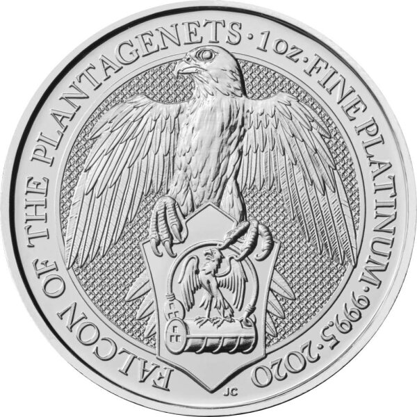 UK The Queen´s Beasts 6. Ausgabe 2020 Falcon 1 oz Platin
