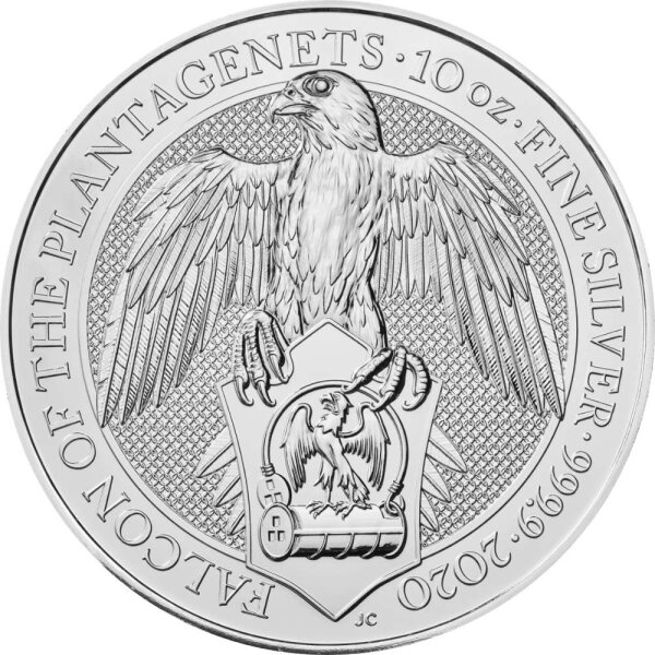 UK The Queen´s Beasts 6. Ausgabe 2020 Falcon 10 oz Silber