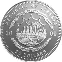 Liberia 20 Dollars 2000 - Schiffe "R.M.S. Queen Mary" - Silber PP