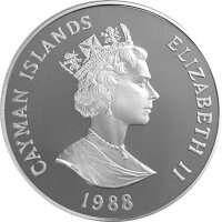 Cayman Inseln 5 Dollars 1988 Santa Maria, Santa Clara und Pinta - Silber PP