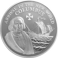 Jamaica 10 Dollars 1990 - Kolumbus und Schiff - Silber PP