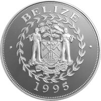 Belize 10 Dollars 1995 Karacke - Silber PP