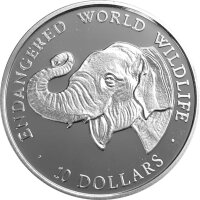 Cook Islands 10 Dollars 1990 Elefant - Silber PP
