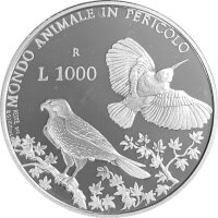 San Marino 1000 Lire 1993 Turmfalke und Mauerläufer...