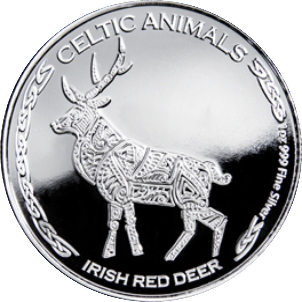 Tchad Celtic Animals Irish Red Deer - Hirsch 2019 1 oz...