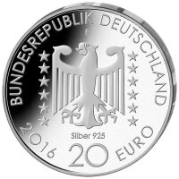 Deutschland 5 x 20 Euro 2016 Sammlermünzenset PP