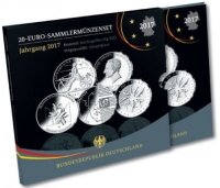 Deutschland 5 x 20 Euro 2017 Sammlermünzenset PP