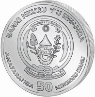 Ruanda Lunar 2020 Jahr der Maus/Ratte 1 oz Silber