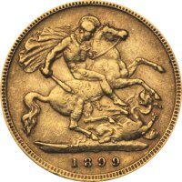 UK 1/2 Pfund Sovereign div. Gold Georg V