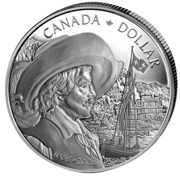Kanada 1 Dollar 2008 400 Jahre Quebec - Silber PP