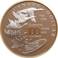 Kanada 1 Dollar 2008 100 Jahre Kanadische Münze -...