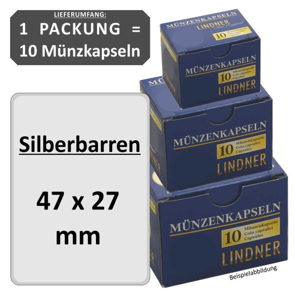 Ø 47 x 27 mm Münzkapseln 1 Pack = 10 Stück
