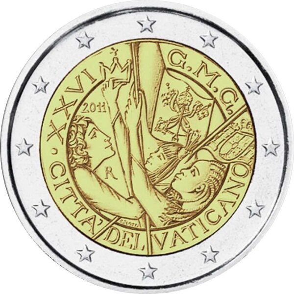 Vatikan 2 Euro 2011 "26. Weltjugendtag"