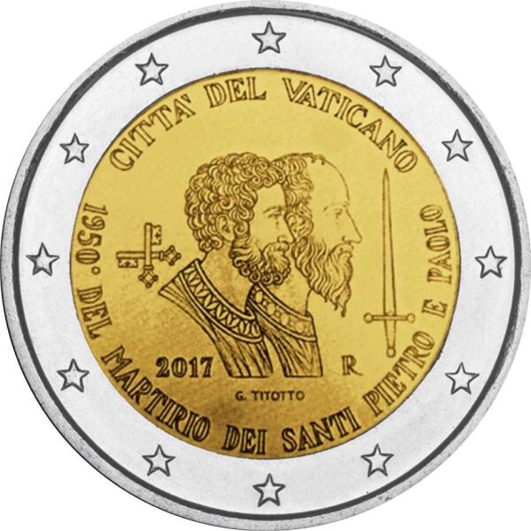 Vatikan 2 Euro 2017 "Peter und Paulus"