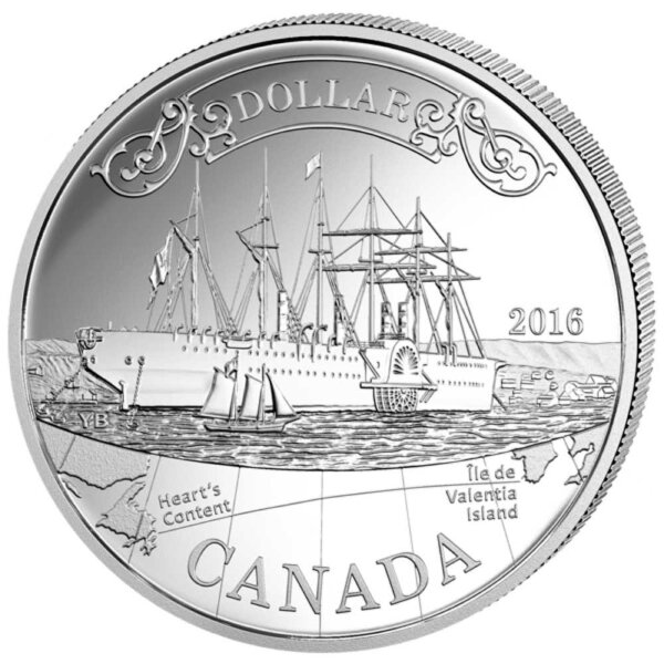 Kanada 1 Dollar 2016 Transatlantik Kabel - Silber PP