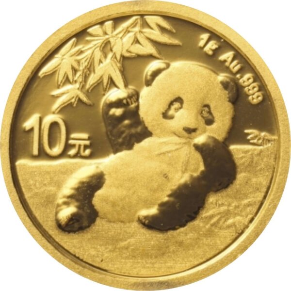 China Panda 2020 1 Gramm Gold - Original-Folie
