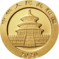 China Panda 2020 1 Gramm Gold - Original-Folie