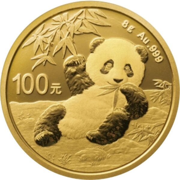 China Panda 2020 8 Gramm Gold - Original-Folie
