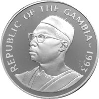 Gambia 20 Dalasis 1993 - Heinrich der Seefahrer - Silber PP