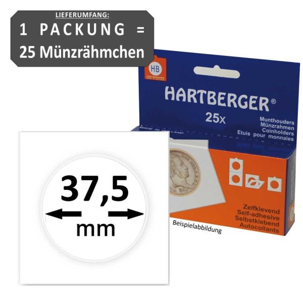 Ø 37,5 mm Rähmchen Hartberger selbstklebend 1 Pack = 25 Stück