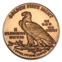 USA Incuse Indianer 1 AVDP-Unze Kupfer