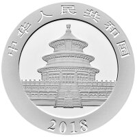 China Panda 2018 30 Gramm Silber - Coloriert