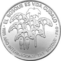 Kuba 5 Pesos 1985 - F.A.O. "Jahr des Waldes" -...