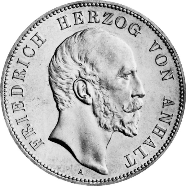 J.021 Anhalt 5 Mark 1896 -A- Herzog Friedrich I - ss