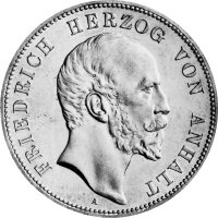 J.021 Anhalt 5 Mark 1896 -A- Herzog Friedrich I - ss