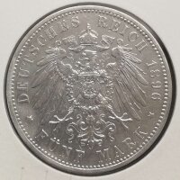 J.021 Anhalt 5 Mark 1896 -A- Herzog Friedrich I - ss