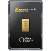 5 Gramm Goldbarren Heraeus, Argor-Heraeus, Umicore, C-Hafner, Heimerle & Meule, Münze Österreich, Valcambi, Perth Mint | Neuware LBMA