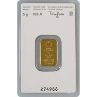 5 Gramm Goldbarren Heraeus, Argor-Heraeus, Umicore, C-Hafner, Heimerle & Meule, Münze Österreich, Valcambi, Perth Mint | Neuware LBMA