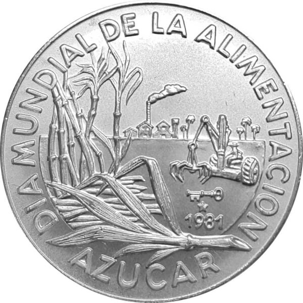 Kuba 5 Pesos 1981 - F.A.O. "Welternährungstag" - Silber