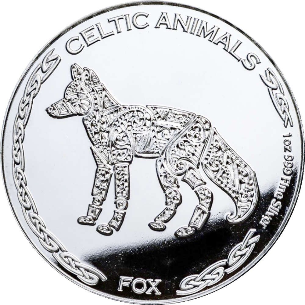 Tchad Celtic Animals Fox - Fuchs 2019 1 oz Silber