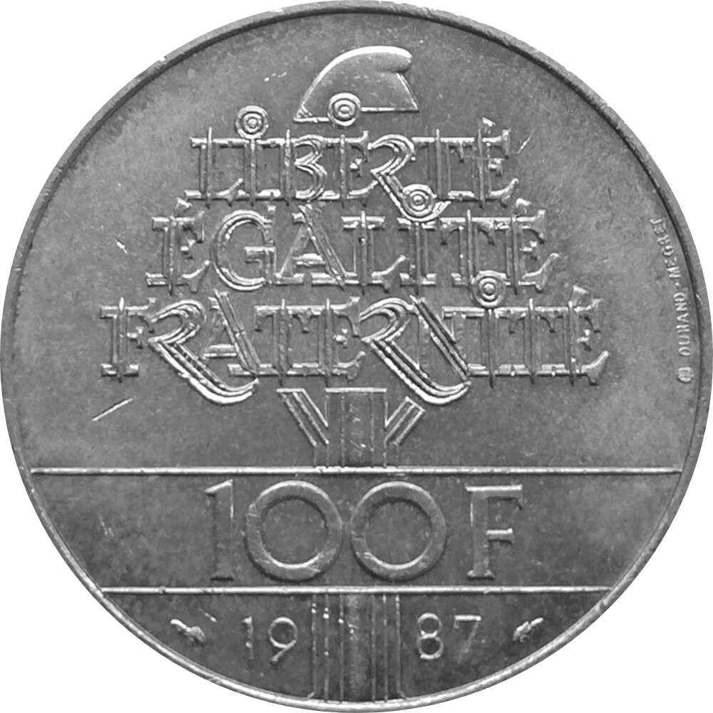Frankreich 100 Franc div. 15 Gramm 900/1000 Silber