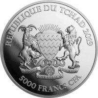 Tschad Mandala 3. Ausgabe Elephant - Elefant 2019 1 oz Silber