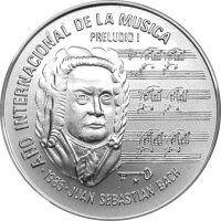 Kuba 5 Pesos 1985 Europäisches Jahr der Musik - J.S....