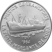 Kuba 5 Pesos 1984 - Transportmittel...