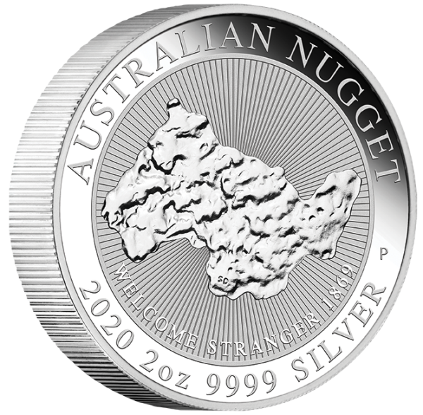 Australien Nugget 1. Ausgabe Welcome Stranger 2020 2 oz Silber