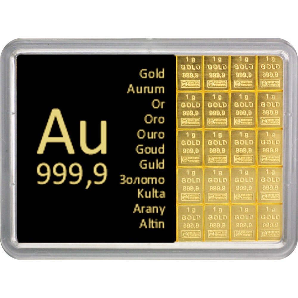 20 x 1 Gramm Goldbarren Tafelbarren | LBMA