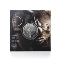 Südafrika Big Five 3. Ausgabe Nashorn 2020 1 oz Silber