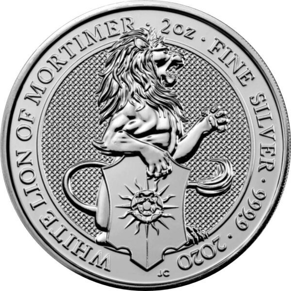UK The Queen´s Beasts 8. Ausgabe 2020 White Lion 2 oz Silber | incl. Kapsel