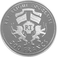Togo 500 Francs 2000 - Gorch Fock - Silber PP