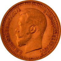 Russland 7,5 Rubel Nikolaus II. Gold